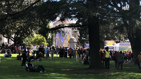 Scenes from San Francisco and Sacramento referendums