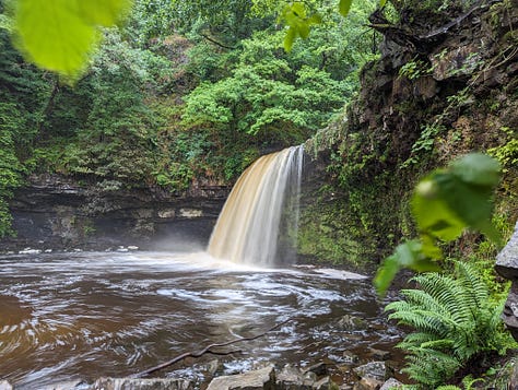 guided hike in the waterfalls area of the brecon beacons national park