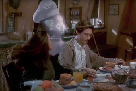 Morning Breakfast in Casper (1995) with Christina Ricci, orange juice, and eggs