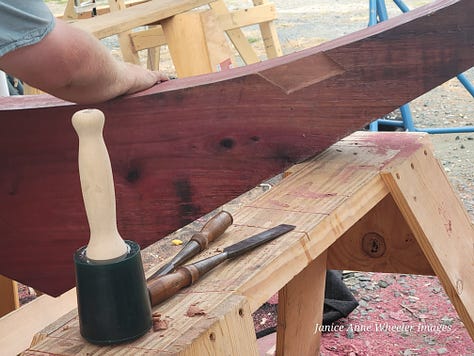 Ancient boatbuilding skills at work reconstructing the 90 year old STEADFAST