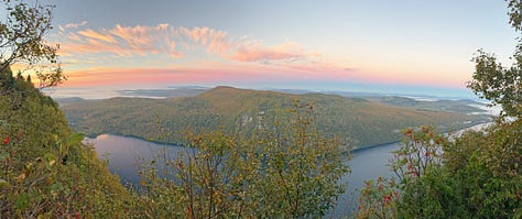 From the tops of Mts Mansfield and Abraham and Camel's Hump