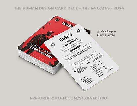 The Human Design Card Set - The 64 Gates - Mockups 2024