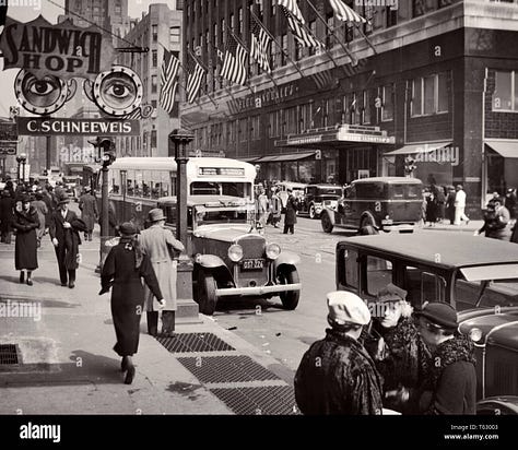 black and white photos of New York and the National Parks from 1901-1930