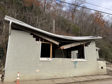 Images of Marshall, NC about two months after Hurricane Helene.