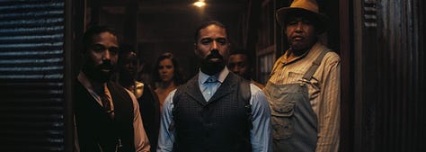 Stills from recent cinema and streaming releases, The Penguin Lessons, Warfare, Small Things Like These, Sinners, The Accountant 2, G20 and Bullet Train Explosion.