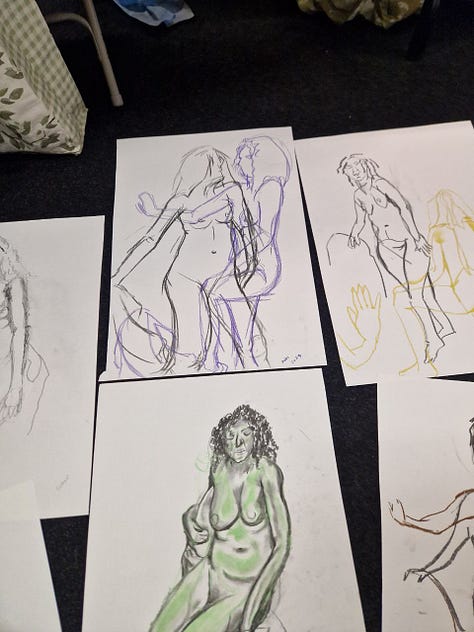 life drawing female nude cardiff aberdare