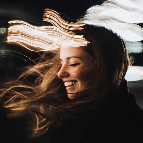 Photos of a woman at slow, fast, and ultra-fast shutter speeds in Midjourney