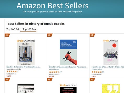 Amazon Best Seller List featuring Kharkiv: Before & After Liberation.