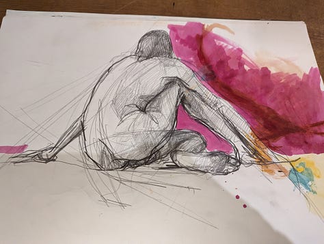 nude male life drawing in cardiff