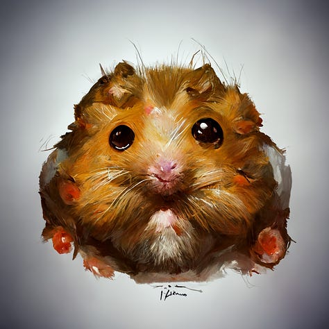 Hamster in Midjourney V1 - V6
