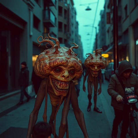 A mutated fungal plague thrives in the parched earth, turning humans into grotesque, spore-spreading husks