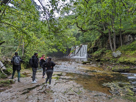 guided walk brecon beacons waterfalls