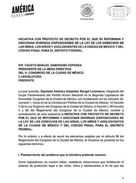 Propuesta de ley transfóbica presentada por América Rangel en el congreso de la CDMX
