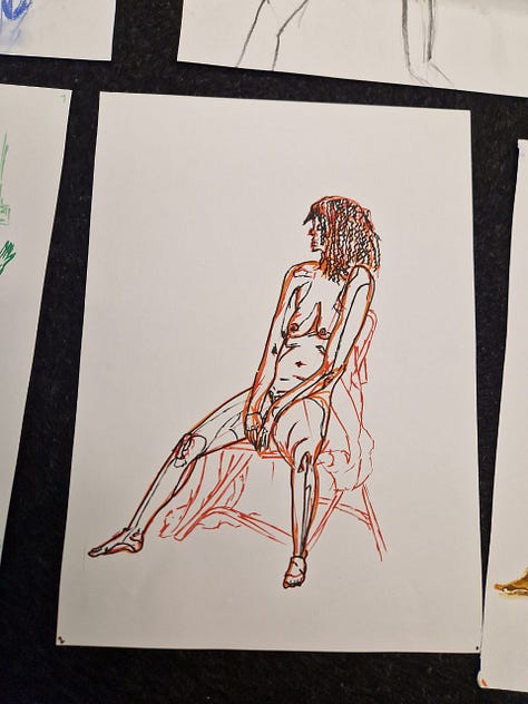 life drawing female nude cardiff aberdare