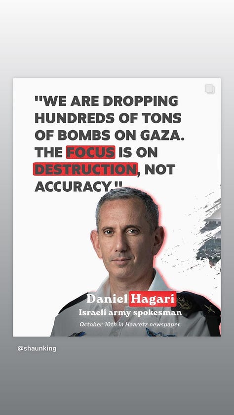 Quotes from Israelis on the destruction of Gaza, Palestine