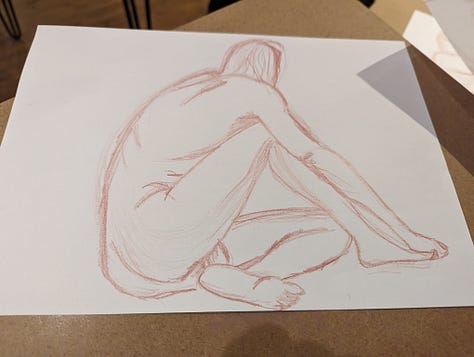 nude male life drawing in cardiff