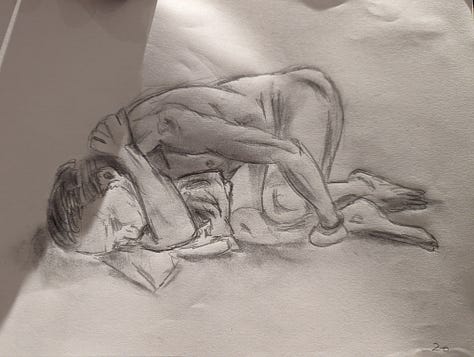 life drawing sketches of male nude