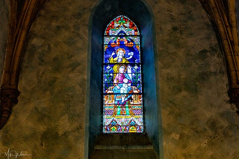 Stained glass windows of the Saint-Martin church in Pau