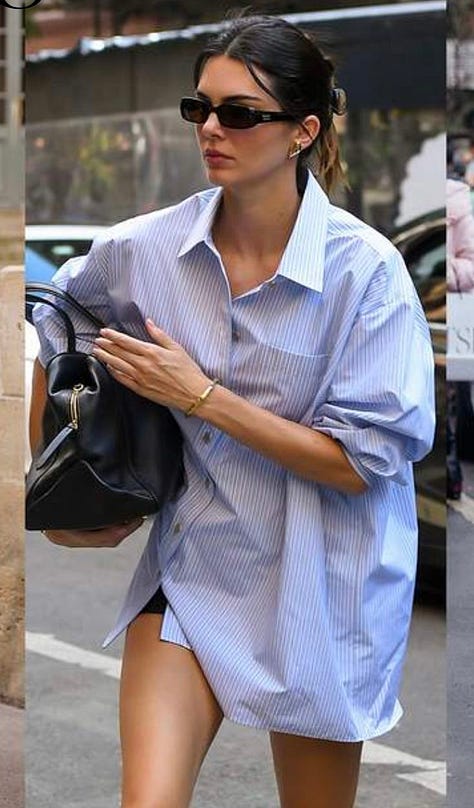 Carolyn Besette Kennedy, Jenna Lyons and Kendall Jenner illustrating the versatility of a button-down