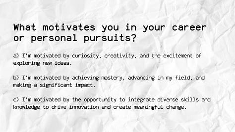 The following checklist of each trait, presented in a quiz format.