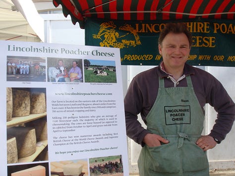 Stall holders, London Farmers Markets, Simon Jones Lincolnshire Poachers Cheese, Peter Clarke, Kingcup Farm, Sylvia Jennings 
