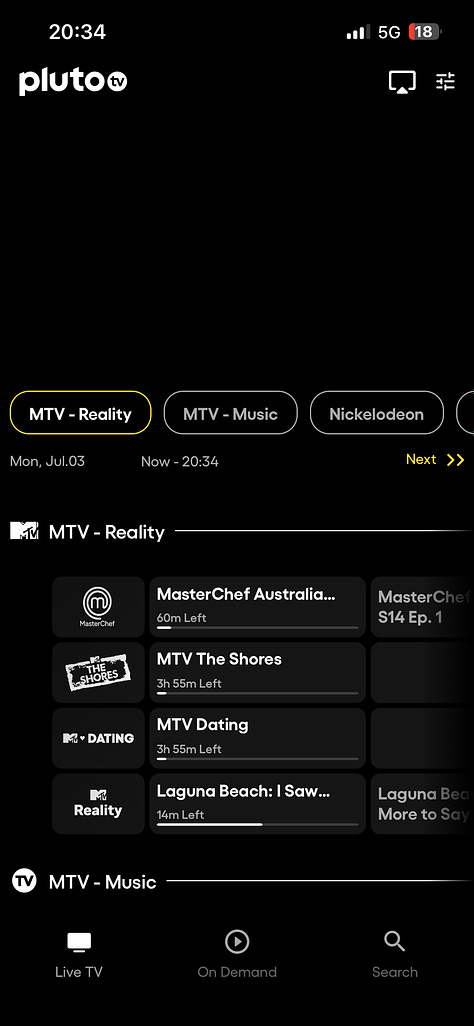 Pluto TV launches in Australia with 51 FAST channels on 10 Play