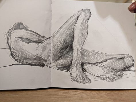 nude male life drawing in cardiff