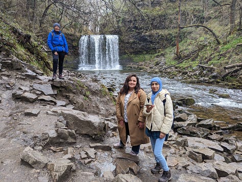 guided walk in the waterfalls area of the Brecon Beacons National Park