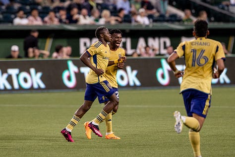 Maikel Chang scored two goals less than four minutes apart in the second half to help RSL rally twice to beat the Portland Timbers, 4-3, in the Lamar Hunt U.S. Open Cup Round of 32 at Providence Park. (Photo: Laura Dearden, Real Salt Lake)