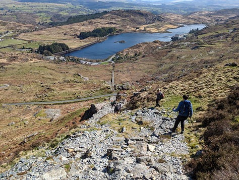 walking near Blaenau Ffestiniog in North Wales