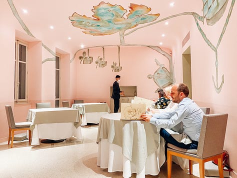 Piazza Duomo’s signature brilliant Pink speaks to the personality of the restaurant and the surrounding Piedmont region