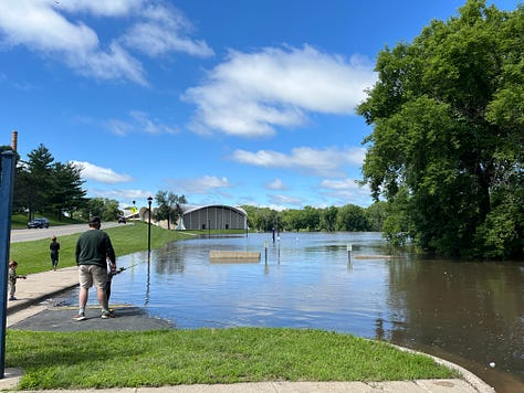 Cannon River flooding in Northfield