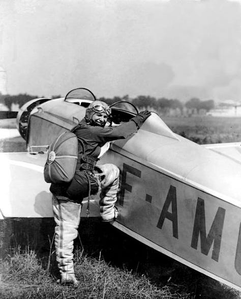 French aviators Hélène Boucher, Raymonde de Laroche, and Maryse Bastié.