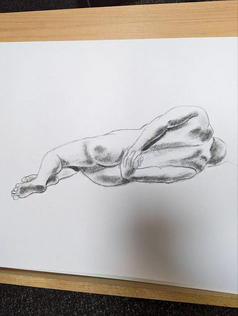 Drawings of a male nude