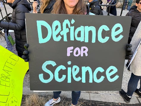 Poster messages for Philadelphia Stand Up for Science