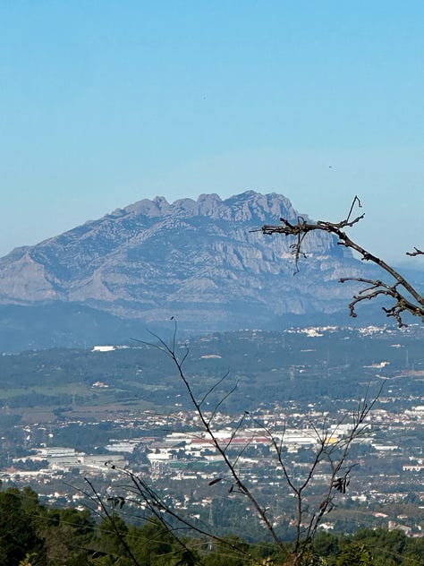 Hiking to the Tibidabo in Barcelona, Catalonia, Spain