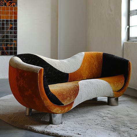 Elephant, sofa, cityscape Bauhaus