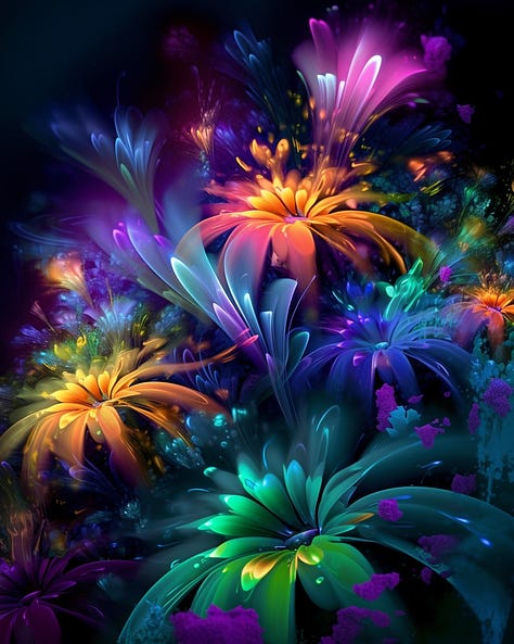 beautiful iridescent flowers