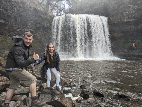 walking hiking in the waterfalls area of the Brecon Beacons