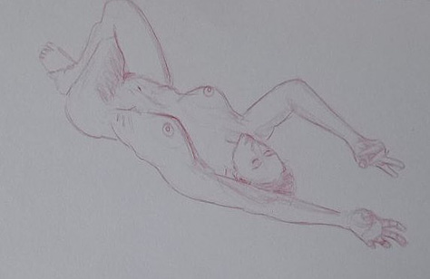 life drawings of a nude female model in cardiff