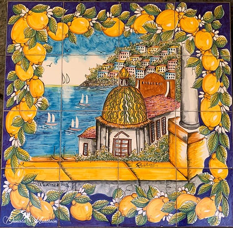 Ceramic art with Amalfi lemons