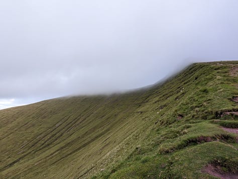 sunset walk up Pen y Fan