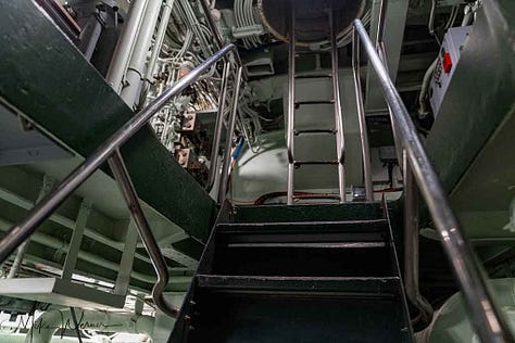 Narrow corridors and stairs