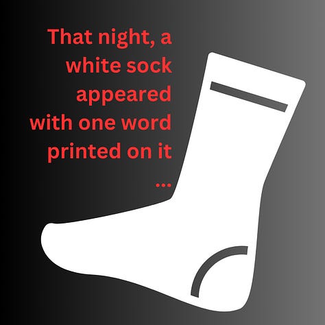 How I chose my word through a dream message on a white sock