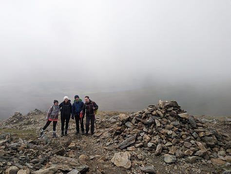 walking up Snowdon and Snowdon summit. 