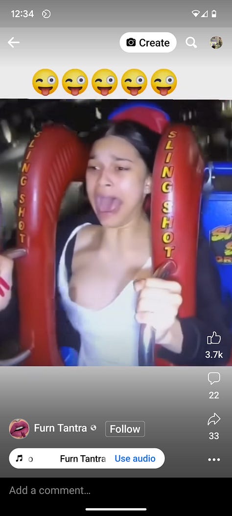 nipples found on facebook reels
