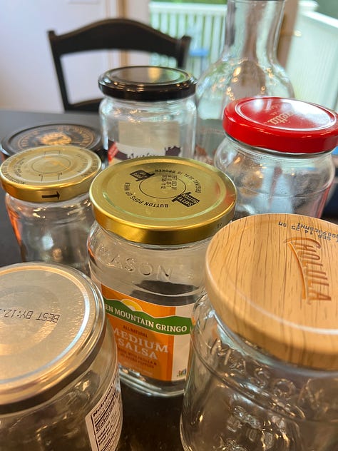 glass jars
