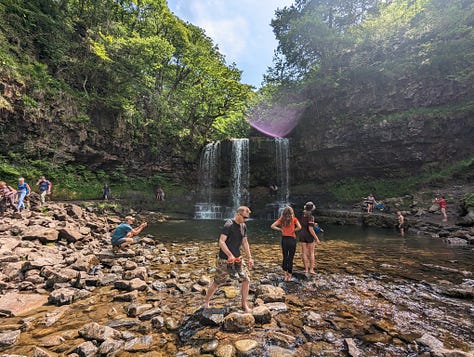 guided walk in the waterfalls area of the brecon beacons national park