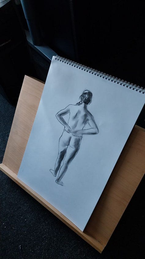 female nude life drawing in cardiff