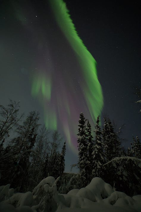 aurora borealis over Fairbanks, Alaska